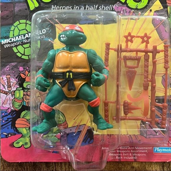 1988 Teenage Mutant Ninja Turtles Action Figure - Vintage Green - Picture 2 of 6